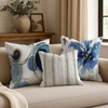 image:imageAmericanflat 18x18 Throw Pillow with Sewnin Insert  AllinOne Decorative Pillows  No Cover Needed  Soft and Durable Cushion for Bed or Sofa  Polyester  Red Orange and WhiteGreen and White