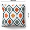 image:imageAmericanflat 18x18 Throw Pillow with Sewnin Insert  AllinOne Decorative Pillows  No Cover Needed  Soft and Durable Cushion for Bed or Sofa  Polyester  Red Orange and WhiteBlue  Orange and Yellow