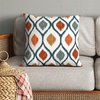 image:imageAmericanflat 18x18 Throw Pillow with Sewnin Insert  AllinOne Decorative Pillows  No Cover Needed  Soft and Durable Cushion for Bed or Sofa  Polyester  Red Orange and WhiteBlue  Orange and Yellow