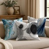 image:imageAmericanflat 18x18 Throw Pillow with Sewnin Insert  AllinOne Decorative Pillows  No Cover Needed  Soft and Durable Cushion for Bed or Sofa  Polyester  Red Orange and WhiteBlack and White