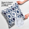 image:imageAmericanflat 18x18 Throw Pillow with Sewnin Insert  AllinOne Decorative Pillows  No Cover Needed  Soft and Durable Cushion for Bed or Sofa  Polyester  Red Orange and WhiteBlue