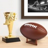 image:imageAmericanflat Ball Display Stand Set of 3 with Pegs  DoubleSided Sports Ball Display Stand for Baseballs Basketballs or Footballs  AllStar Collection  WalnutWalnut