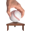 image:imageAmericanflat Ball Display Stand Set of 3 with Pegs  DoubleSided Sports Ball Display Stand for Baseballs Basketballs or Footballs  AllStar Collection  WalnutWalnut