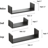 image:imageAmericanflat Basketball Display 3Pack  Black  Set of 3 wall mounts with metal rings and builtin keyholes all hardware included for a room office or gymFloating Shelf