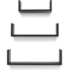 image:imageAmericanflat Basketball Display 3Pack  Black  Set of 3 wall mounts with metal rings and builtin keyholes all hardware included for a room office or gymFloating Shelf