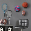 image:imageAmericanflat Basketball Display 3Pack  Black  Set of 3 wall mounts with metal rings and builtin keyholes all hardware included for a room office or gymBasketball Display for Wall