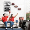 image:imageAmericanflat Football Display 3Pack  Black  Set of 3 wall mounts with metal rings and builtin keyholes all hardware included for a room office or gymFootball Display for Wall