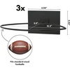 image:imageAmericanflat Football Display 3Pack  Black  Set of 3 wall mounts with metal rings and builtin keyholes all hardware included for a room office or gymFootball Display for Wall