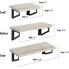 image:imageAmericanflat Football Display 3Pack  Black  Set of 3 wall mounts with metal rings and builtin keyholes all hardware included for a room office or gymFloating Shelves