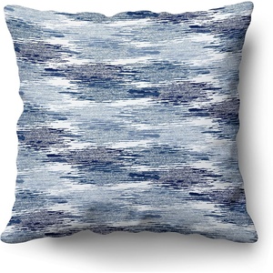 image:imageAmericanflat 18x18 Throw Pillow with Sewnin Insert  AllinOne Decorative Pillows  No Cover Needed  Soft and Durable Cushion for Bed or Sofa  Polyester  Red Orange and WhiteBrushstroke Blue