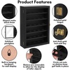 image:imageAmericanflat 14x11 Golf Ball Display Case  Black  Holds up to 35 golf balls lockable Polished plexiglass front wall mounted displayModern