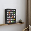 image:imageAmericanflat 14x11 Golf Ball Display Case  Black  Holds up to 35 golf balls lockable Polished plexiglass front wall mounted displayModern