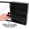 image:imageAmericanflat 14x11 Golf Ball Display Case  Black  Holds up to 35 golf balls lockable Polished plexiglass front wall mounted displayModern
