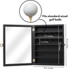 image:imageAmericanflat 14x11 Golf Ball Display Case  Black  Holds up to 35 golf balls lockable Polished plexiglass front wall mounted displayModern