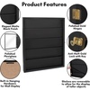 image:imageAmericanflat 24x31 Baseball Card Display Case  Black  Holds up to 35 cards lockable Polished plexiglass front wall mounted displayBlack