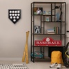 image:imageAmericanflat 378x43 Baseball Bat Display Case  Black  Lockable with key polished plexiglass front custom cutouts hold a bat and ball mounts vertically or horizontallyBlack  Baseball Display Case