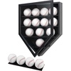 image:imageAmericanflat 378x43 Baseball Bat Display Case  Black  Lockable with key polished plexiglass front custom cutouts hold a bat and ball mounts vertically or horizontallyBlack  Baseball Display Case