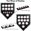 image:imageAmericanflat 378x43 Baseball Bat Display Case  Black  Lockable with key polished plexiglass front custom cutouts hold a bat and ball mounts vertically or horizontallyBlack  Baseball Display Case