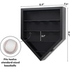 image:imageAmericanflat 378x43 Baseball Bat Display Case  Black  Lockable with key polished plexiglass front custom cutouts hold a bat and ball mounts vertically or horizontallyBlack  Baseball Display Case