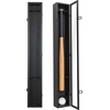 image:imageAmericanflat 378x43 Baseball Bat Display Case  Black  Lockable with key polished plexiglass front custom cutouts hold a bat and ball mounts vertically or horizontallyBlack  Baseball Bat Display Case