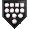 image:imageAmericanflat 378x43 Baseball Bat Display Case  Black  Lockable with key polished plexiglass front custom cutouts hold a bat and ball mounts vertically or horizontallyBlack  Baseball Display Case