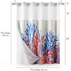 image:imageAmericanflat 71x74 Boho Shower Curtain  WaterResistant Long Shower Curtain with Durable Metal Grommets and 12 Hooks  100 Polyester  Black Mustard Yellow Terracotta and BeigeRed  Blue