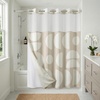 image:imageAmericanflat 71x74 Boho Shower Curtain  WaterResistant Long Shower Curtain with Durable Metal Grommets and 12 Hooks  100 Polyester  Black Mustard Yellow Terracotta and BeigeBeige  White