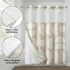 image:imageAmericanflat 71x74 Boho Shower Curtain  WaterResistant Long Shower Curtain with Durable Metal Grommets and 12 Hooks  100 Polyester  Black Mustard Yellow Terracotta and BeigeBeige  White