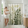 image:imageAmericanflat 71x74 Boho Shower Curtain  WaterResistant Long Shower Curtain with Durable Metal Grommets and 12 Hooks  100 Polyester  Black Mustard Yellow Terracotta and BeigeGreen  White