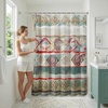 image:imageAmericanflat 71x74 Boho Shower Curtain  WaterResistant Long Shower Curtain with Durable Metal Grommets and 12 Hooks  100 Polyester  Black Mustard Yellow Terracotta and BeigeTeal