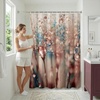 image:imageAmericanflat 71x74 Boho Shower Curtain  WaterResistant Long Shower Curtain with Durable Metal Grommets and 12 Hooks  100 Polyester  Black Mustard Yellow Terracotta and BeigeRose Gold