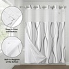 image:imageAmericanflat 71x74 Boho Shower Curtain  WaterResistant Long Shower Curtain with Durable Metal Grommets and 12 Hooks  100 Polyester  Black Mustard Yellow Terracotta and BeigeWhite