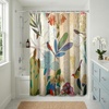 image:imageAmericanflat 71x74 Boho Shower Curtain  WaterResistant Long Shower Curtain with Durable Metal Grommets and 12 Hooks  100 Polyester  Black Mustard Yellow Terracotta and BeigeBlue  Purple  and Pink