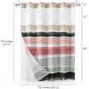image:imageAmericanflat 71x74 Boho Shower Curtain  WaterResistant Long Shower Curtain with Durable Metal Grommets and 12 Hooks  100 Polyester  Black Mustard Yellow Terracotta and BeigeBlush  Black