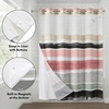 image:imageAmericanflat 71x74 Boho Shower Curtain  WaterResistant Long Shower Curtain with Durable Metal Grommets and 12 Hooks  100 Polyester  Black Mustard Yellow Terracotta and BeigeBlush  Black