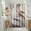 image:imageAmericanflat 71x74 Boho Shower Curtain  WaterResistant Long Shower Curtain with Durable Metal Grommets and 12 Hooks  100 Polyester  Black Mustard Yellow Terracotta and BeigeNeutral