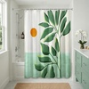 image:imageAmericanflat 71x74 Boho Shower Curtain  WaterResistant Long Shower Curtain with Durable Metal Grommets and 12 Hooks  100 Polyester  Black Mustard Yellow Terracotta and BeigeMint