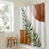 image:imageAmericanflat 71x74 Boho Shower Curtain  WaterResistant Long Shower Curtain with Durable Metal Grommets and 12 Hooks  100 Polyester  Black Mustard Yellow Terracotta and BeigeBronze  Green
