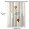image:imageAmericanflat 71x74 Boho Shower Curtain  WaterResistant Long Shower Curtain with Durable Metal Grommets and 12 Hooks  100 Polyester  Black Mustard Yellow Terracotta and BeigeBronze  White