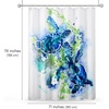 image:imageAmericanflat 71x74 Boho Shower Curtain  WaterResistant Long Shower Curtain with Durable Metal Grommets and 12 Hooks  100 Polyester  Black Mustard Yellow Terracotta and BeigeSea Blue