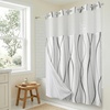 image:imageAmericanflat 71x74 Boho Shower Curtain  WaterResistant Long Shower Curtain with Durable Metal Grommets and 12 Hooks  100 Polyester  Black Mustard Yellow Terracotta and BeigeWhite