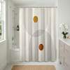 image:imageAmericanflat 71x74 Boho Shower Curtain  WaterResistant Long Shower Curtain with Durable Metal Grommets and 12 Hooks  100 Polyester  Black Mustard Yellow Terracotta and BeigeBronze  White