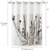 image:imageAmericanflat 71x74 Boho Shower Curtain  WaterResistant Long Shower Curtain with Durable Metal Grommets and 12 Hooks  100 Polyester  Black Mustard Yellow Terracotta and BeigeBlack  Mauve
