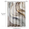 image:imageAmericanflat 71x74 Boho Shower Curtain  WaterResistant Long Shower Curtain with Durable Metal Grommets and 12 Hooks  100 Polyester  Black Mustard Yellow Terracotta and BeigeNeutral