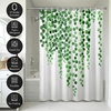 image:imageAmericanflat 71x74 Boho Shower Curtain  WaterResistant Long Shower Curtain with Durable Metal Grommets and 12 Hooks  100 Polyester  Black Mustard Yellow Terracotta and BeigeWhite  Green