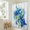 image:imageAmericanflat 71x74 Boho Shower Curtain  WaterResistant Long Shower Curtain with Durable Metal Grommets and 12 Hooks  100 Polyester  Black Mustard Yellow Terracotta and BeigeSea Blue