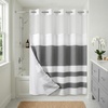 image:imageAmericanflat 71x74 Boho Shower Curtain  WaterResistant Long Shower Curtain with Durable Metal Grommets and 12 Hooks  100 Polyester  Black Mustard Yellow Terracotta and BeigeGrey