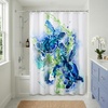 image:imageAmericanflat 71x74 Boho Shower Curtain  WaterResistant Long Shower Curtain with Durable Metal Grommets and 12 Hooks  100 Polyester  Black Mustard Yellow Terracotta and BeigeSea Blue