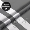 image:imageAmericanflat 71x74 Boho Shower Curtain  WaterResistant Long Shower Curtain with Durable Metal Grommets and 12 Hooks  100 Polyester  Black Mustard Yellow Terracotta and BeigeGrey