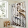 image:imageAmericanflat 71x74 Boho Shower Curtain  WaterResistant Long Shower Curtain with Durable Metal Grommets and 12 Hooks  100 Polyester  Black Mustard Yellow Terracotta and BeigeNeutral